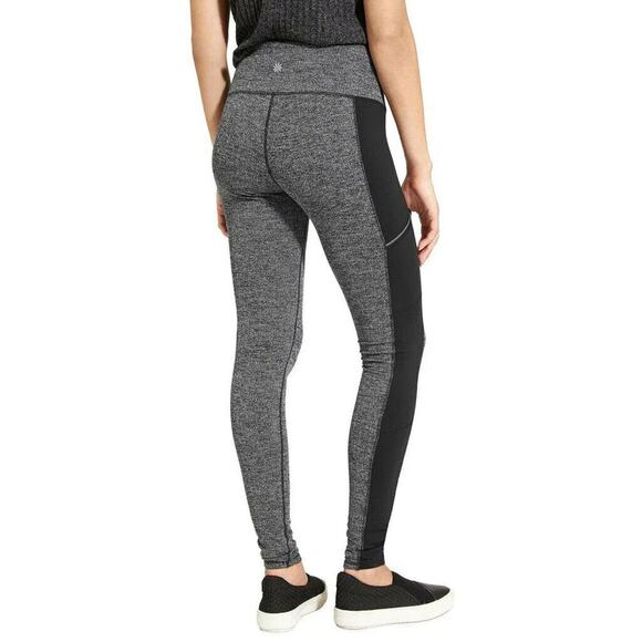 NWOT Athleta Herringbone Luxe Metro Drifter Leggings SIZE S Gray Black Pants - Picture 1 of 12